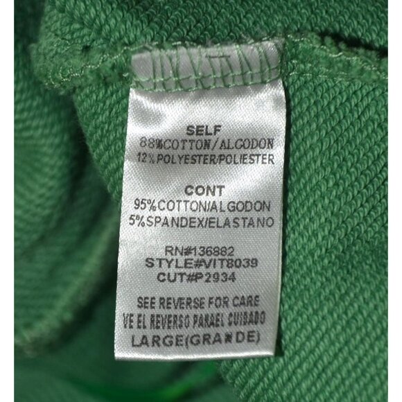 The Vintage Shop Ladies L Green One Sleeve Crop Sweatshirt Casual Activewear - Picture 7 of 8